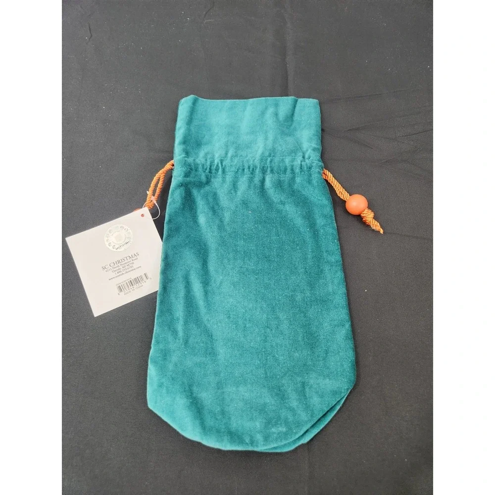 Miami Dolphins Wine  Gift Bag Sc Christmas With‎ Ties